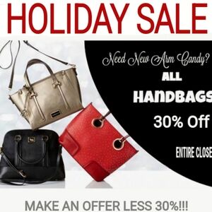 CHRISTMAS SALE 30% off All HANDBAGS!!
